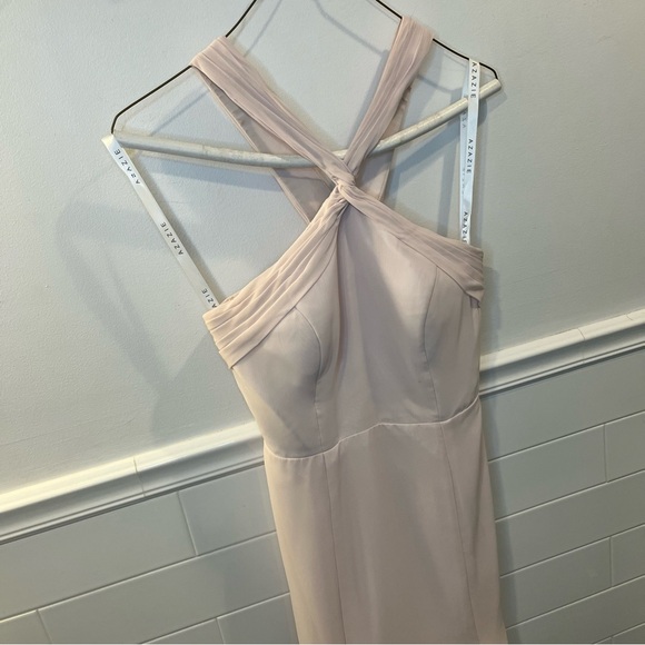 Light Pink Floor Length Azazie Dress with Slit ! - Picture 4 of 8